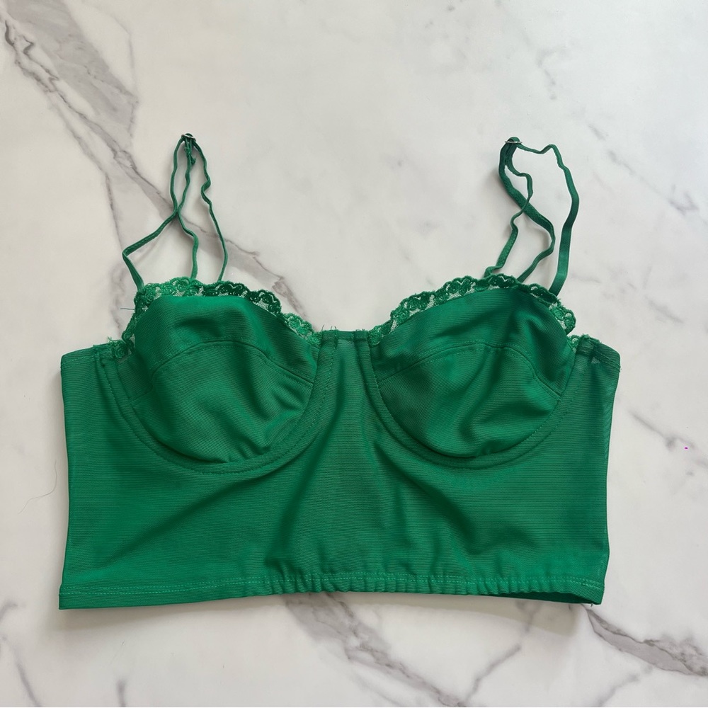 Green corset top